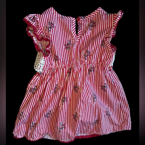 Nannette Kids Red Striped Shirt | size 5 - Picture 2 of 7